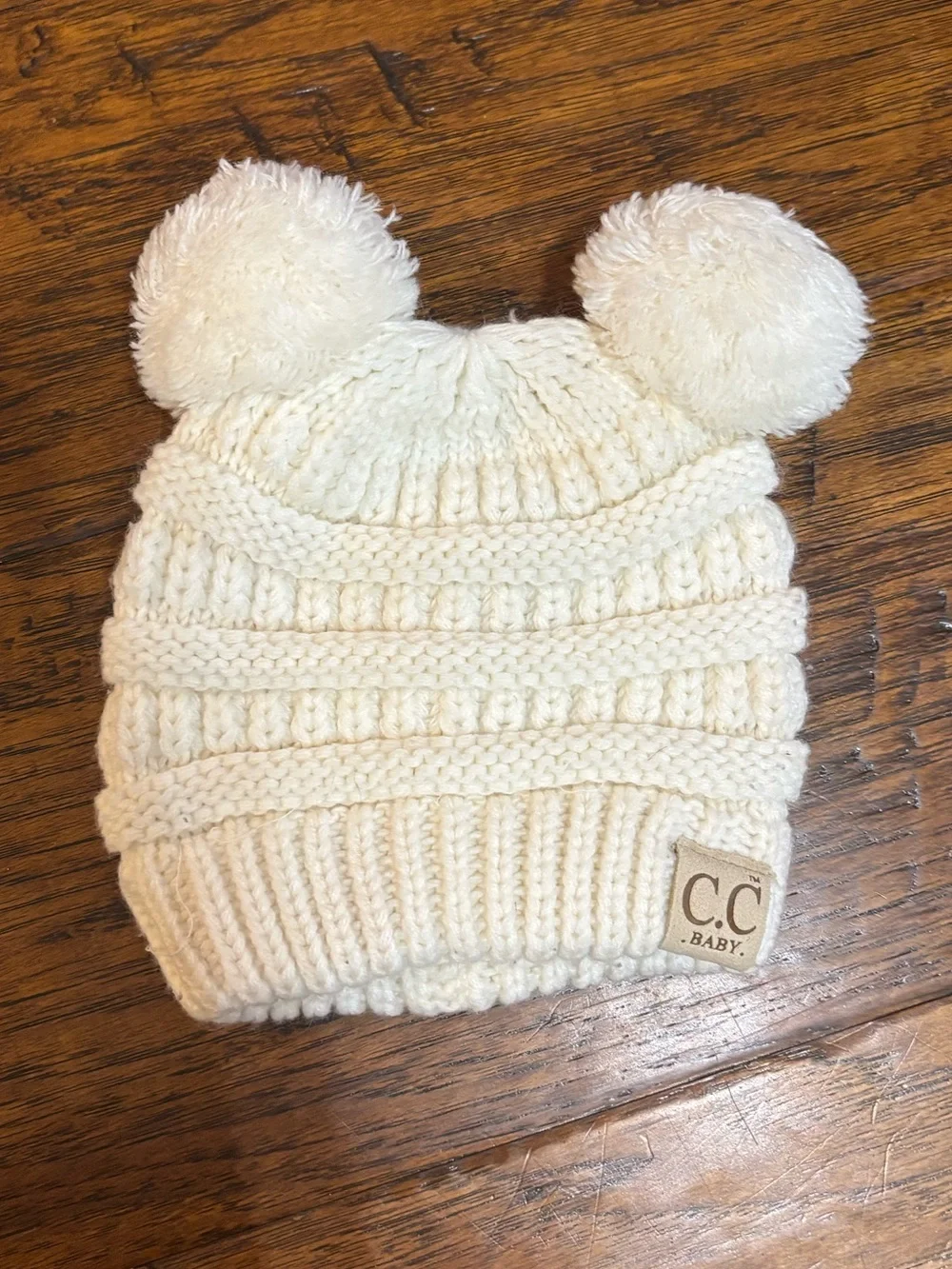 C.C Cream Double Pom Pom Knit Beanie for Kids